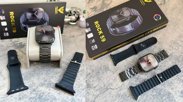 brandcode germany rock 59 smart watch with threee straps